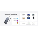 Hub Anker (A83790A2), 2x USB-C / 3x USB / 2x HDMI / VGA, Triple Display 4K@60Hz, Gri