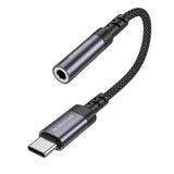 Adaptor Borofone USB-C la Jack 3.5mm (BV24), DAC Chip, Gri