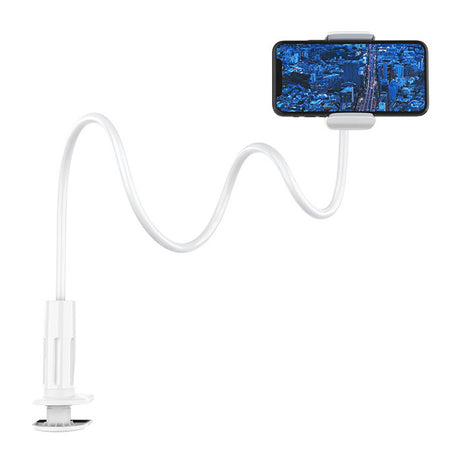 Suport Birou Borofone Bright Shell (BH23), Brat Flexibil, Rotire 360°, Alb