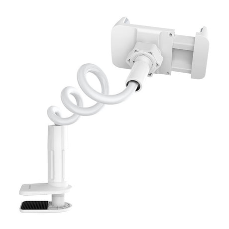 Suport Birou Borofone Bright Shell (BH23), Brat Flexibil, Rotire 360°, Alb
