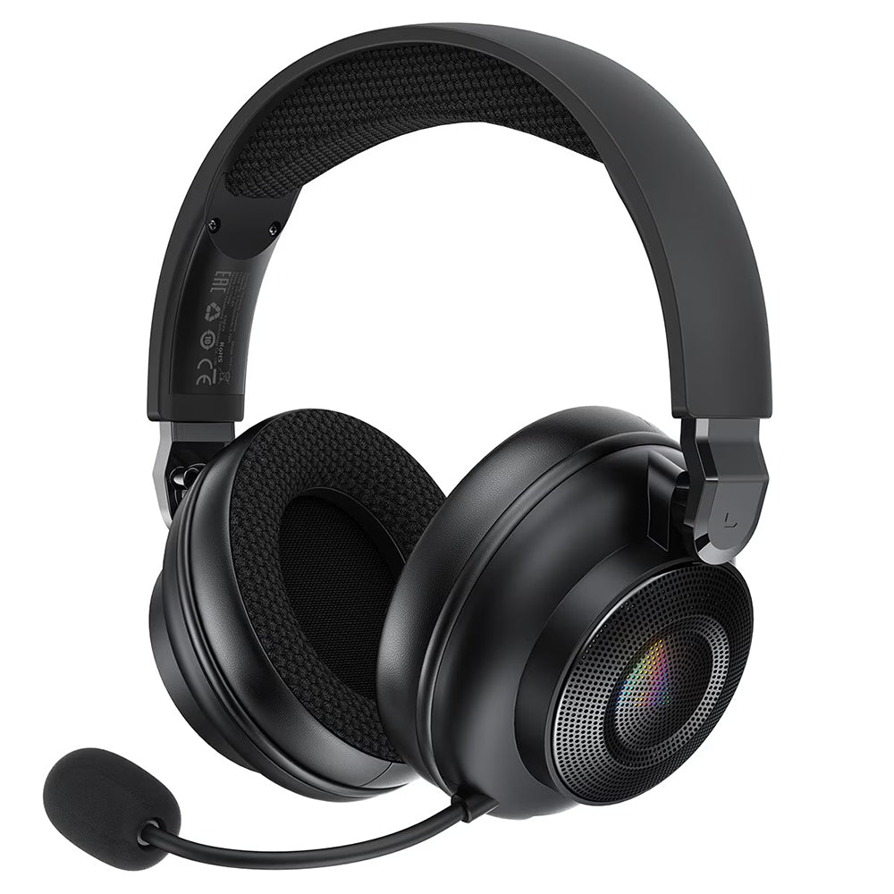 Casti Acefast H15, BT 6.0 + 2.4G + AUX, Latenta 0.02s, Negru