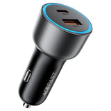 Incarcator Acefast (B21), USB / Type-C, 75W, Lumina Ambientala, Negru