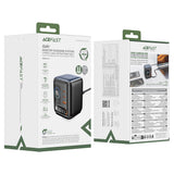 Incarcator Acefast (Z10), 3x USB-C / USB, 100W GaN PD, Negru