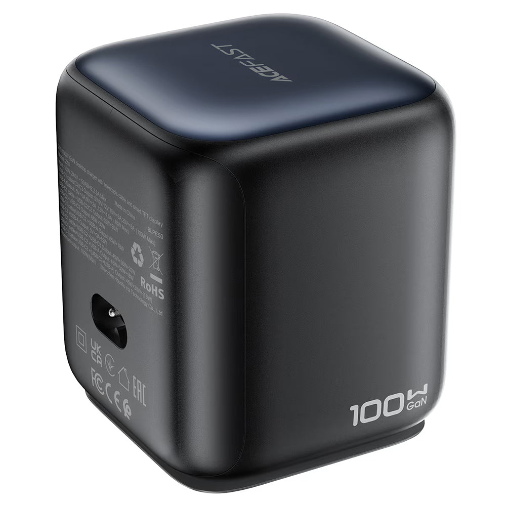 Incarcator Acefast (Z10), 3x USB-C / USB, 100W GaN PD, Negru
