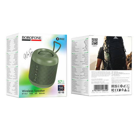 Boxa Borofone Gratificado (BR102), 5W, Bluetooth V5.4, Gri