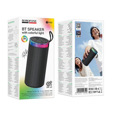 Boxa Bluetooth Borofone Loud (BR105), 10W, Gri