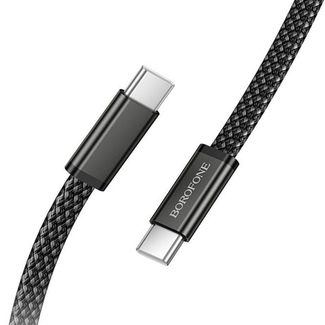 Cablu Borofone Peace (BX124), USB-C, 60W, 1m, Negru