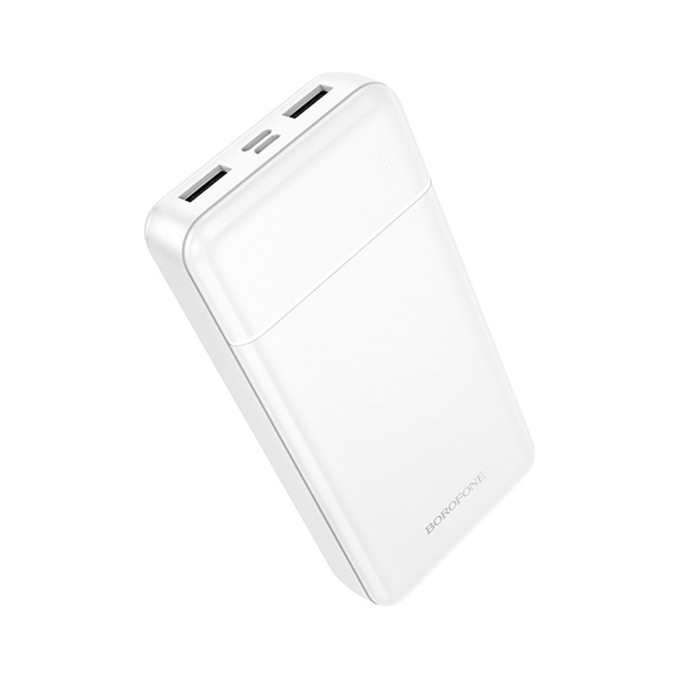 Baterie externa Borofone Clever (BJ88A), 20000mAh, 2x USB-A, USB-C & Micro-USB, Alb