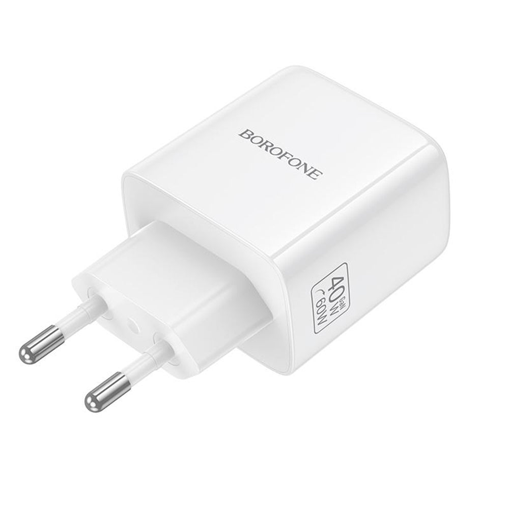Incarcator Borofone (BN33), USB-C, PD 40W, GaN, Alb