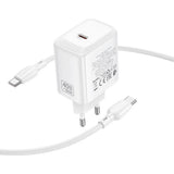 Incarcator Borofone (BN33), USB-C, PD 40W, GaN, Alb