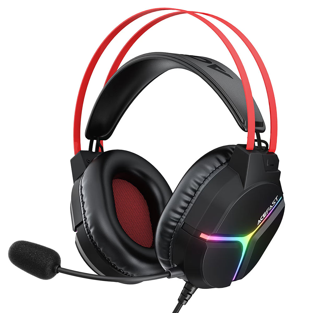 Casti Acefast H16, Hi-Fi, RGB, Negru