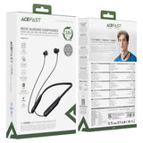Casti Bluetooth Acefast (N9), 200mAh, Negru