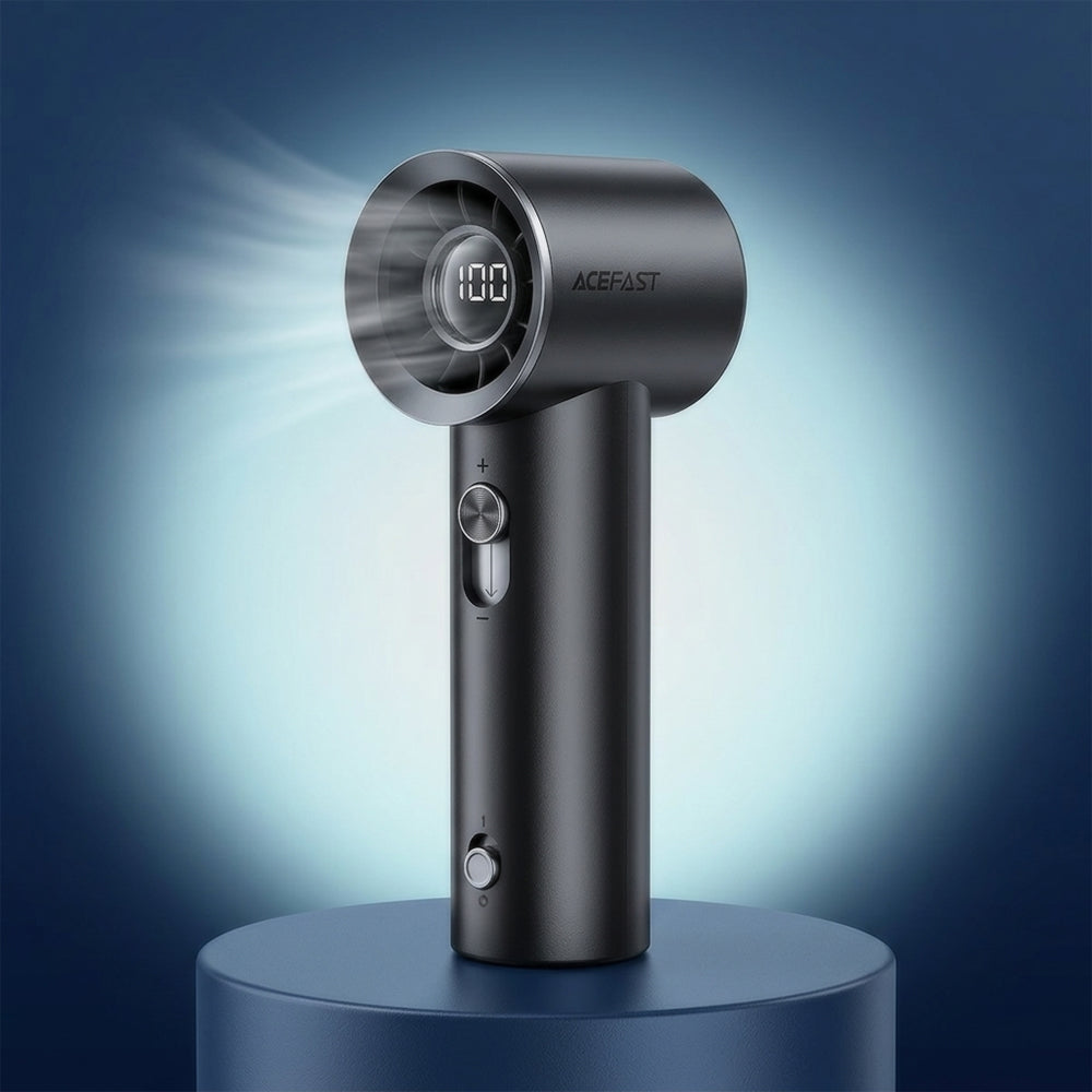 Ventilator Portabil Acefast YF1, 1800mAh, 19500rpm, Negru