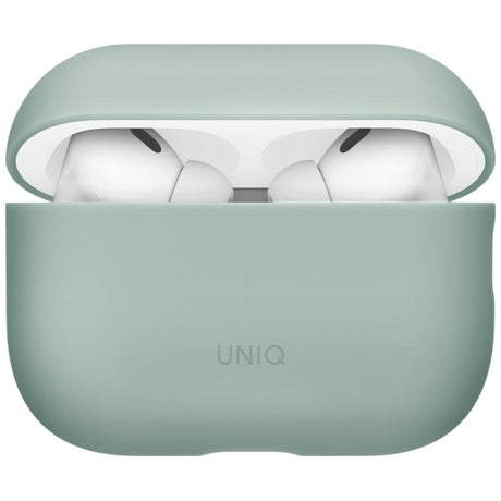 Husa Casti UNIQ Lino Hybrid (AirPods Pro 3), Silicon, Verde
