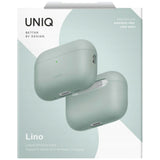 Husa Casti UNIQ Lino Hybrid (AirPods Pro 3), Silicon, Verde