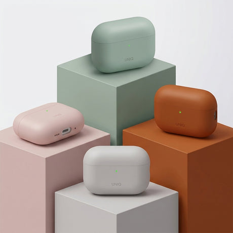 Husa Casti UNIQ Lino Hybrid (AirPods Pro 3), Silicon, Portocaliu