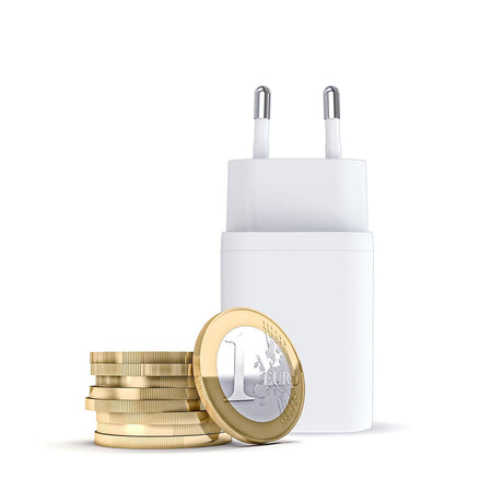 Incarcator pentru Perete, GaN, PD 45W, 2x USB-C - 3mk Hyper - White