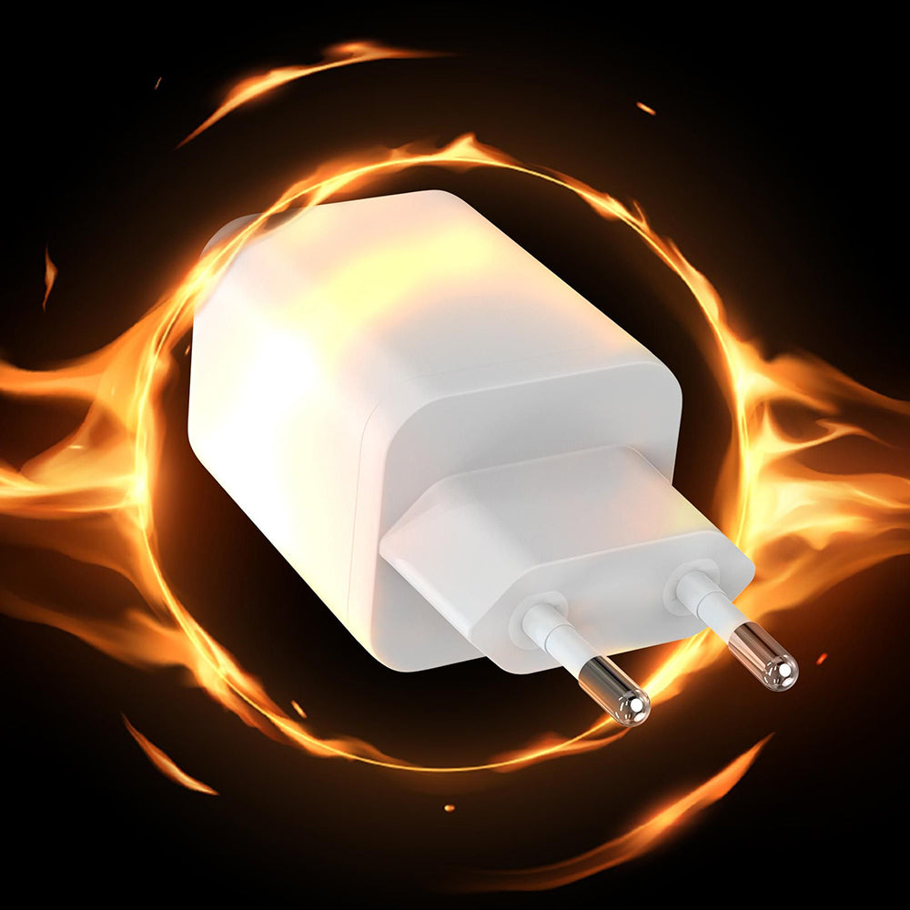 Incarcator pentru Perete, GaN, PD 45W, 2x USB-C - 3mk Hyper - White