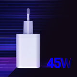Incarcator pentru Perete, GaN, PD 45W, 2x USB-C - 3mk Hyper - White