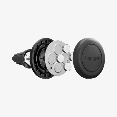 Suport Auto Spigen Q11 (SGP11583), Magnetic, Grila Ventilatie, Negru
