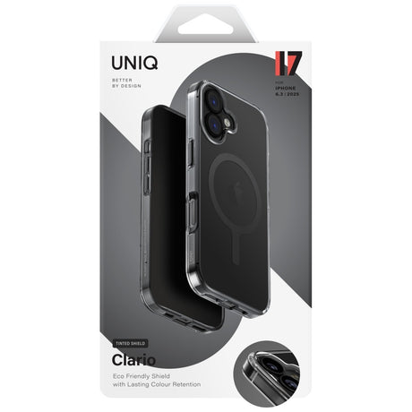 Husa de protectie UNIQ Clario MagClick compatibil cu iPhone 17, Negru