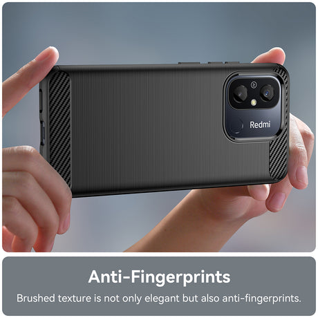 Husa de protectie Techsuit Carbon Silicone compatibil cu Xiaomi Redmi 12C, Negru