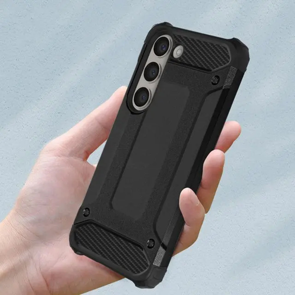 Husa de protectie Techsuit Hybrid Armor compatibil cu Samsung Galaxy S23 Plus, Negru