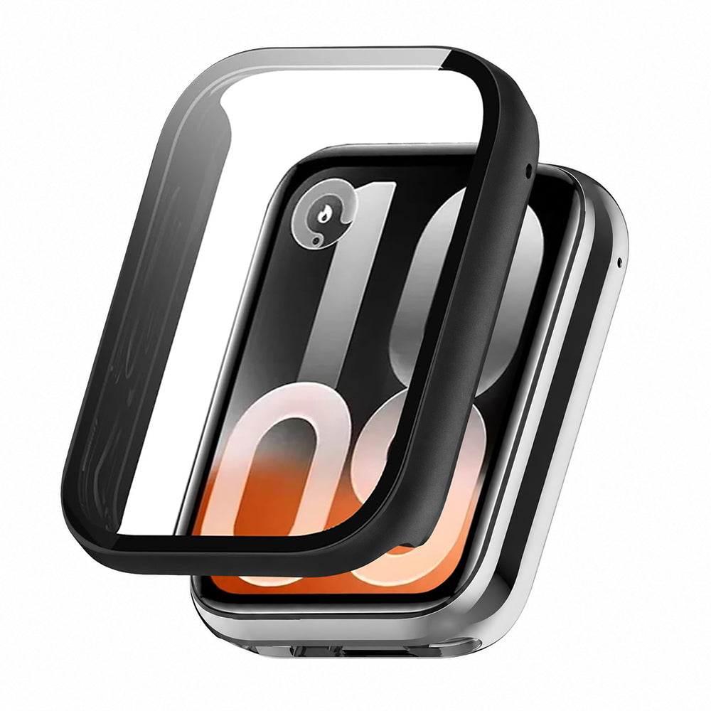 Husa + Folie smartwatch Techsuit compatibil cu Xiaomi Smart Band 10 Pro, Negru