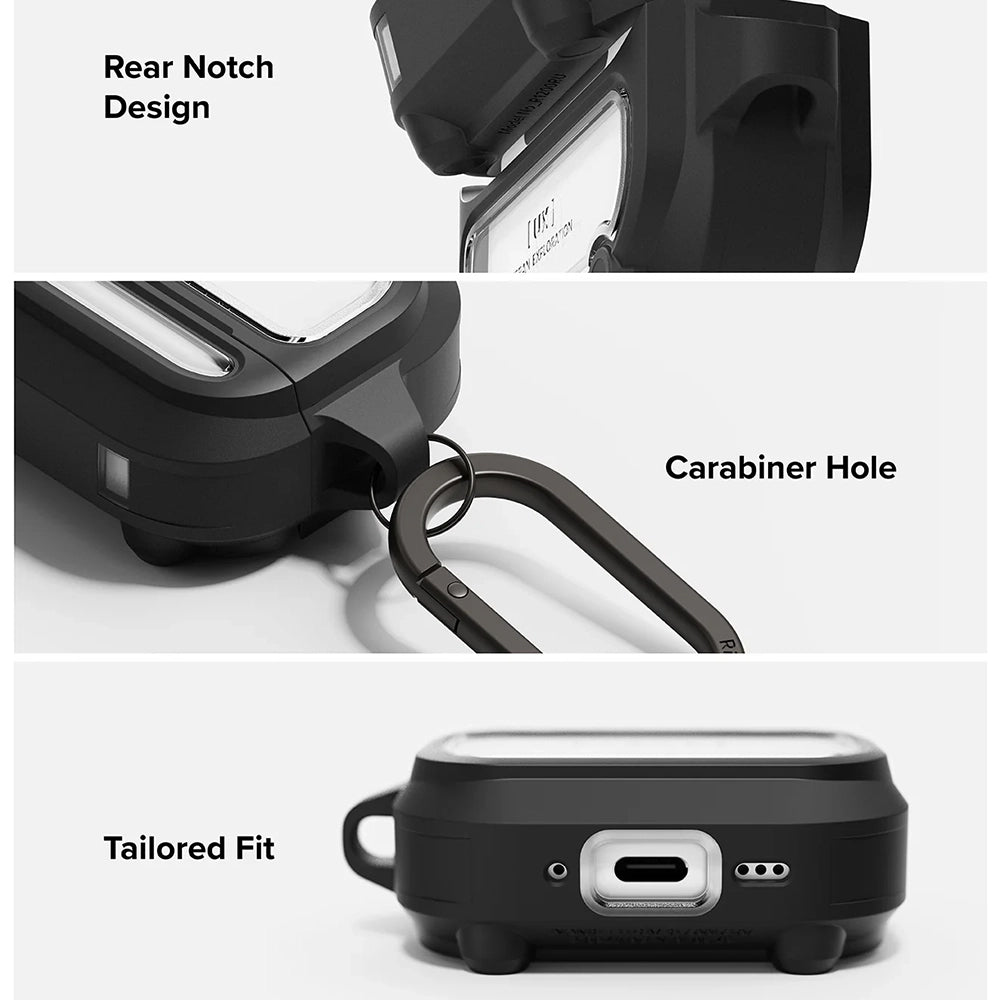 Husa Casti Ringke UX Magnetic AirPods Pro 3, Policarbonat, Transparent
