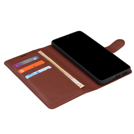 Husa de protectie Techsuit Leather Folio compatibil cu Motorola Edge 70 Pro, Maro