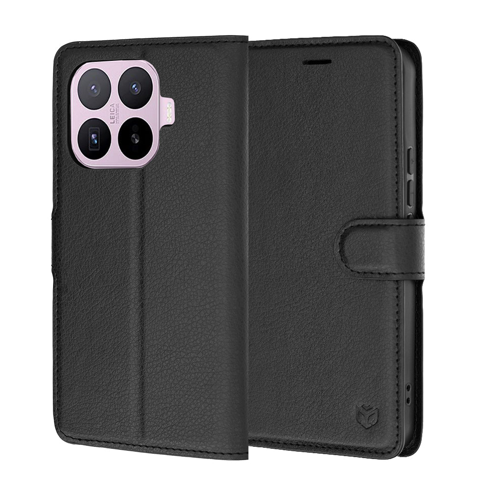 Husa de protectie Techsuit Leather Folio compatibil cu Xiaomi 17T, Negru