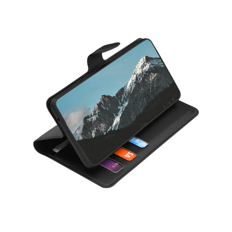 Husa de protectie Techsuit Leather Folio compatibil cu Xiaomi 17T, Negru