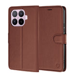Husa de protectie Techsuit Leather Folio compatibil cu Xiaomi 17T, Maro