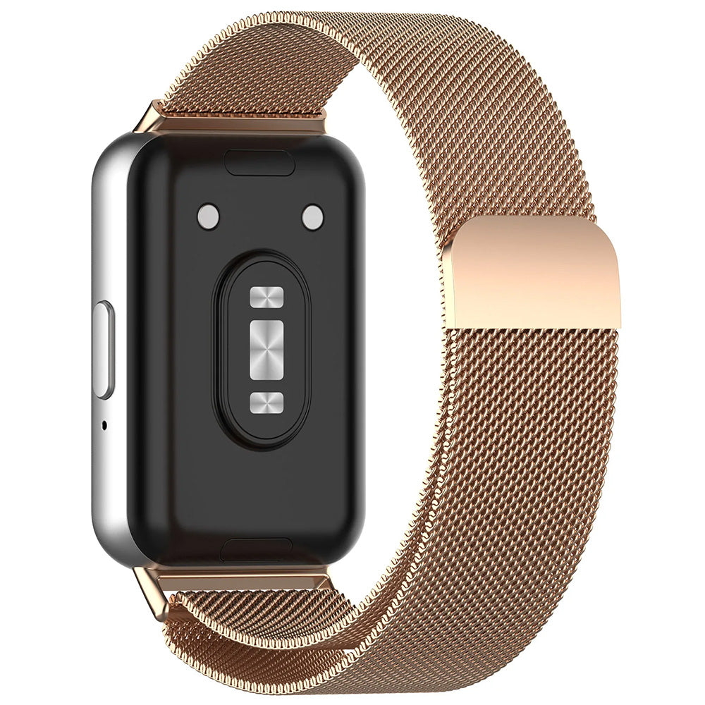 Curea smartwatch Techsuit compatibil cu Samsung Galaxy Fit3, Roz Auriu