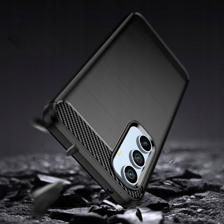 Husa de protectie Techsuit Carbon Silicone compatibil cu Samsung Galaxy A54, Negru