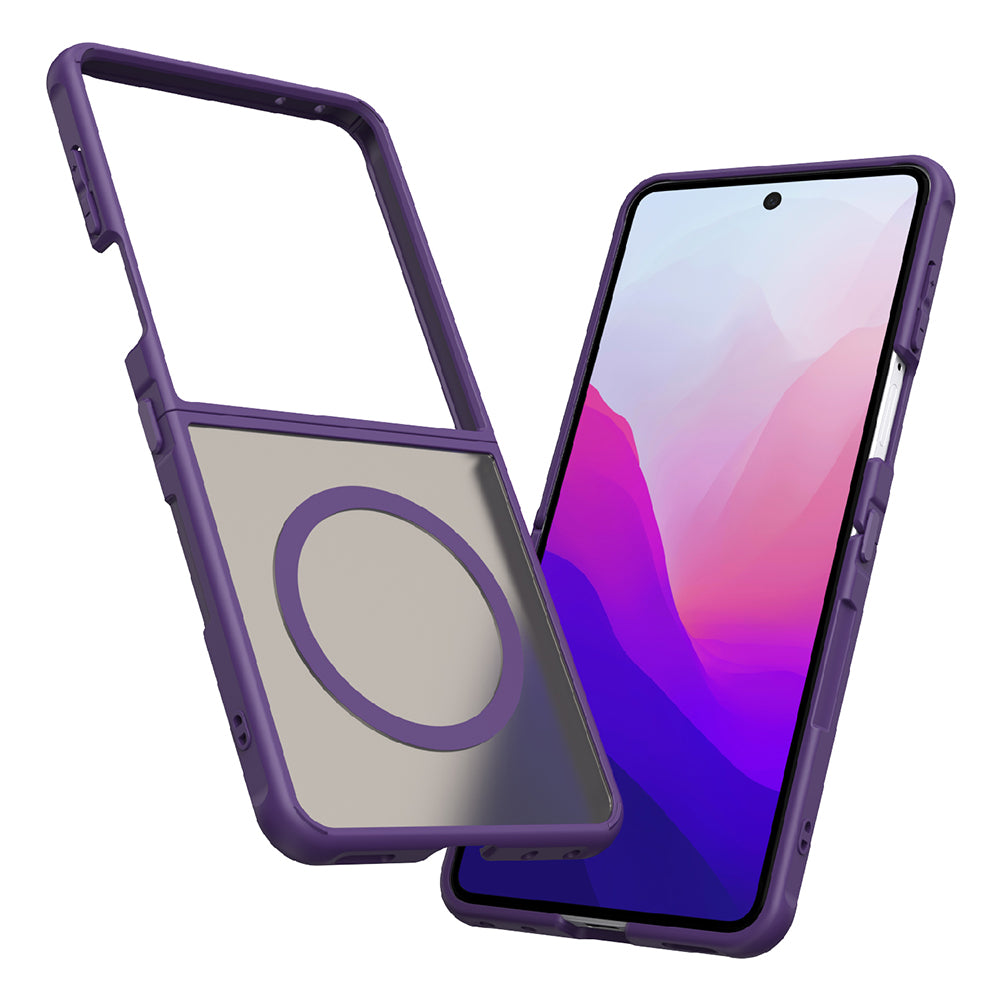 Husa de protectie Techsuit HaloFrost II MagSafe compatibil cu Samsung Galaxy Z Flip8, Mov