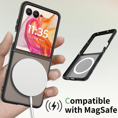 Husa de protectie Techsuit PureFrost MagSafe compatibil cu Motorola Razr 60 Ultra / Razr 70 Ultra, Negru Frost