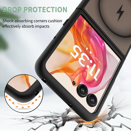 Husa de protectie Techsuit PureFrost MagSafe compatibil cu Motorola Razr 60 Ultra / Razr 70 Ultra, Negru Frost