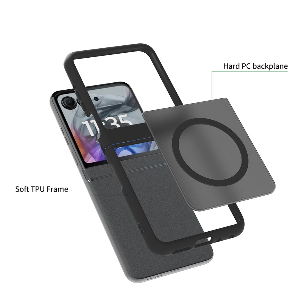 Husa de protectie Techsuit PureFrost MagSafe compatibil cu Motorola Razr 60 / Razr 70, Negru
