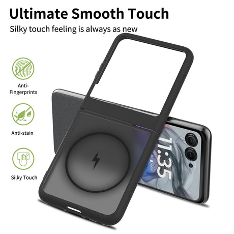 Husa de protectie Techsuit PureFrost MagSafe compatibil cu Motorola Razr 60 / Razr 70, Negru