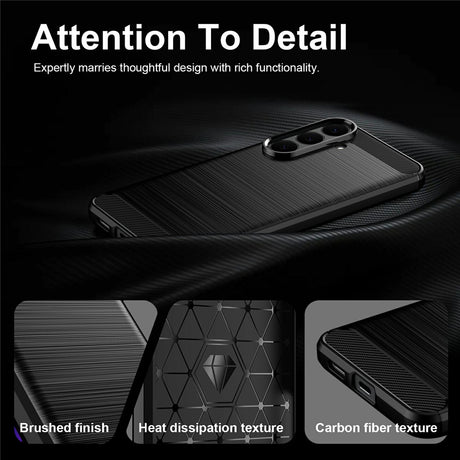 Husa de protectie Techsuit Carbon Silicone compatibil cu Samsung Galaxy S25 FE / S26 FE, Albastru
