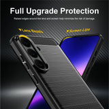 Husa de protectie Techsuit Carbon Silicone compatibil cu Samsung Galaxy S25 FE / S26 FE, Albastru