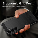 Husa de protectie Techsuit Carbon Silicone compatibil cu Samsung Galaxy S25 FE / S26 FE, Albastru