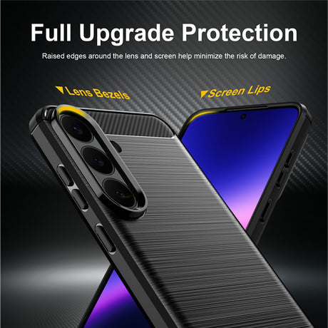 Husa de protectie Techsuit Carbon Silicone compatibil cu Samsung Galaxy S25 FE / S26 FE, Negru