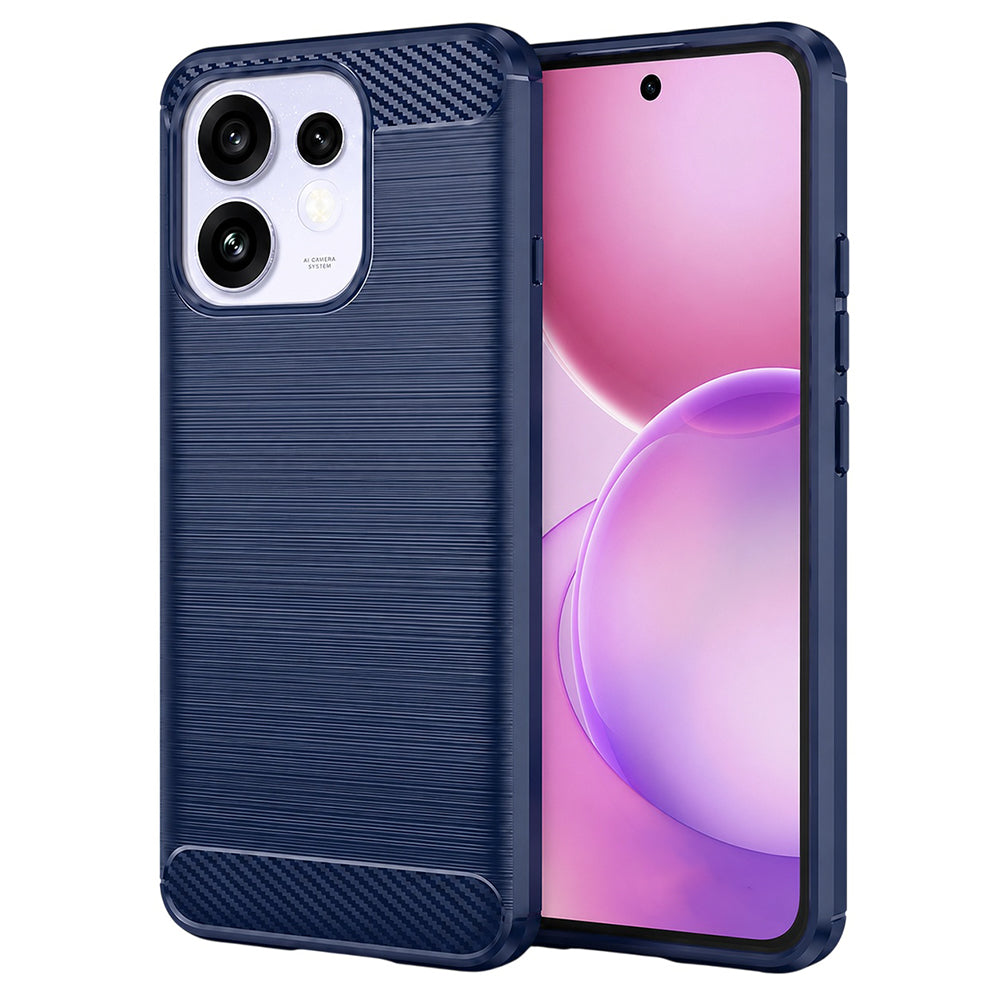 Husa de protectie Techsuit Carbon Silicone compatibil cu Oppo Reno16 / Reno16 Pro, Albastru
