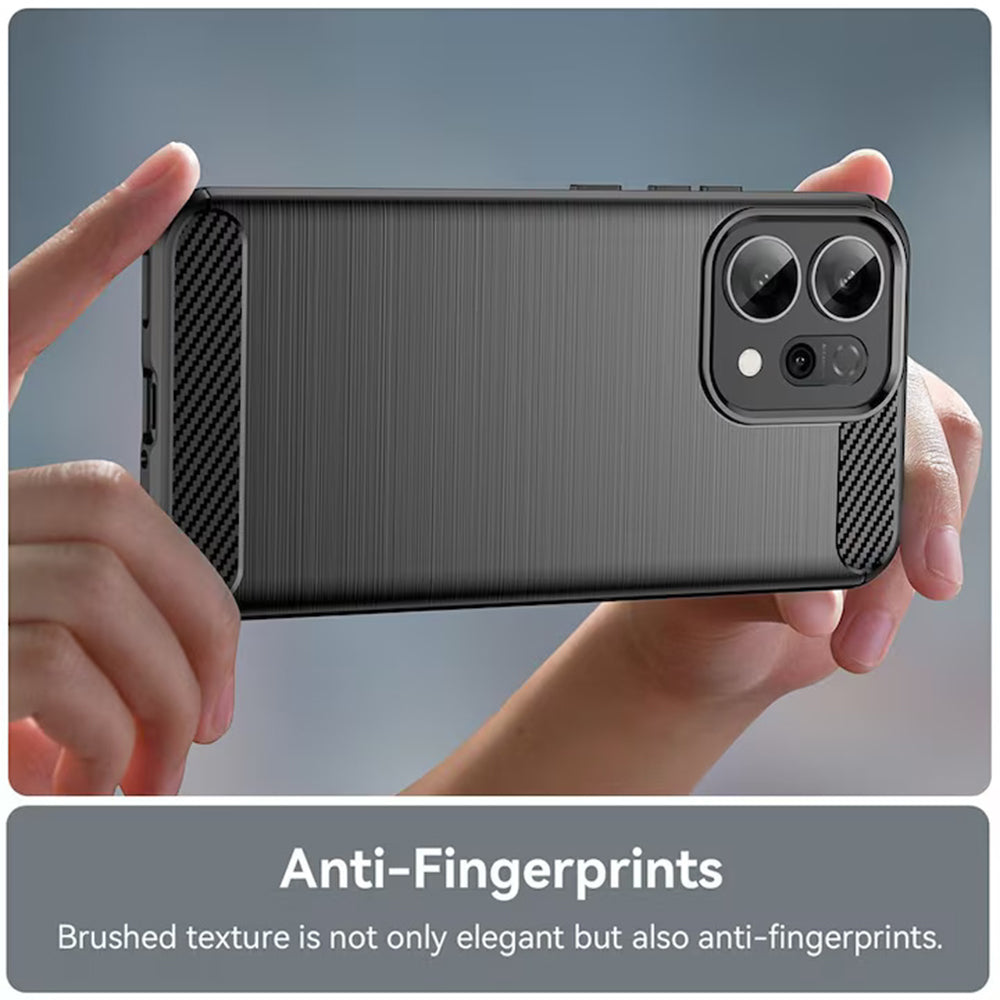 Husa de protectie Techsuit Carbon Silicone compatibil cu Oppo Reno16 / Reno16 Pro, Negru