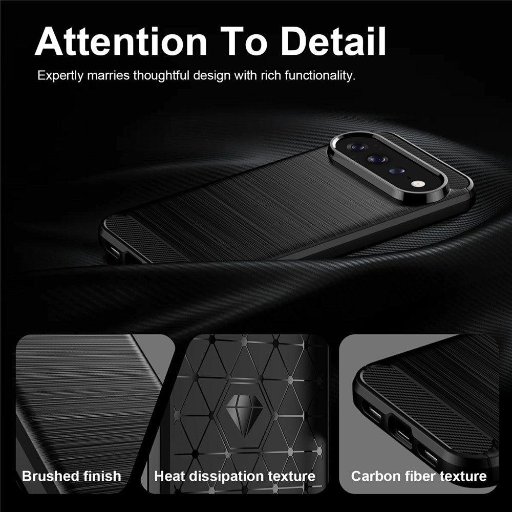 Husa de protectie Techsuit Carbon Silicone compatibil cu Google Pixel 11 / Pixel 11 Pro, Negru