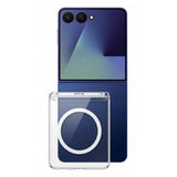 Husa de protectie Blueo Ultra Clear Anti-Drop MagSafe compatibil cu Samsung Galaxy Z Flip8, Transparent