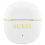 Casti Half-in-ear, BT, TWS - Guess Glossy Gold Line Classic (GUTWSG3HGECH) - White