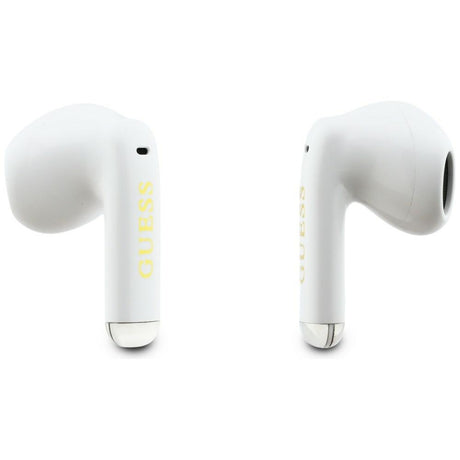 Casti Half-in-ear, BT, TWS - Guess Glossy Gold Line Classic (GUTWSG3HGECH) - White